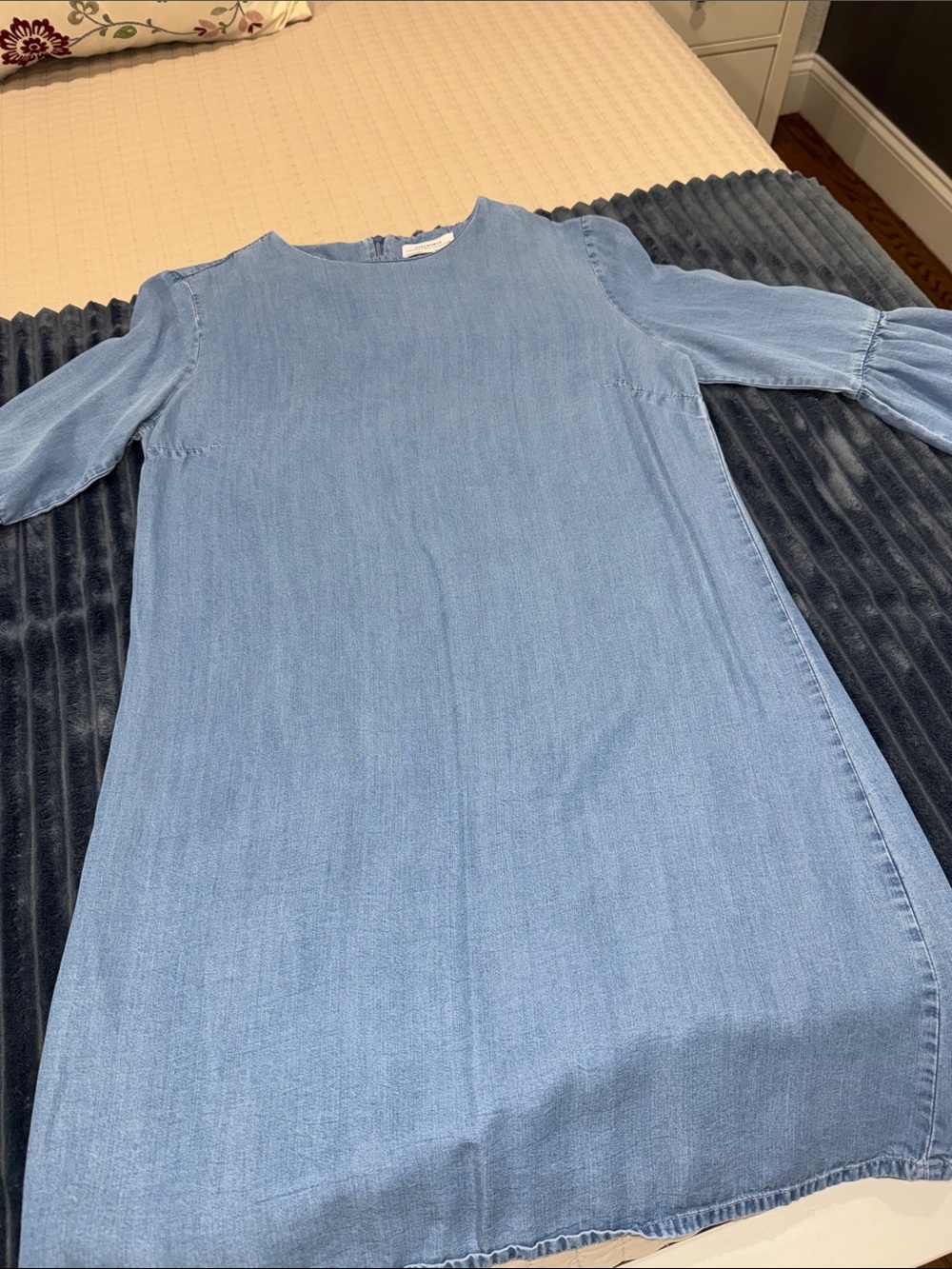 Zara Light Blue Denim Mini Dress